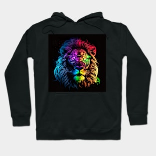 Retro lion in RGB colors of Pride ! Hoodie